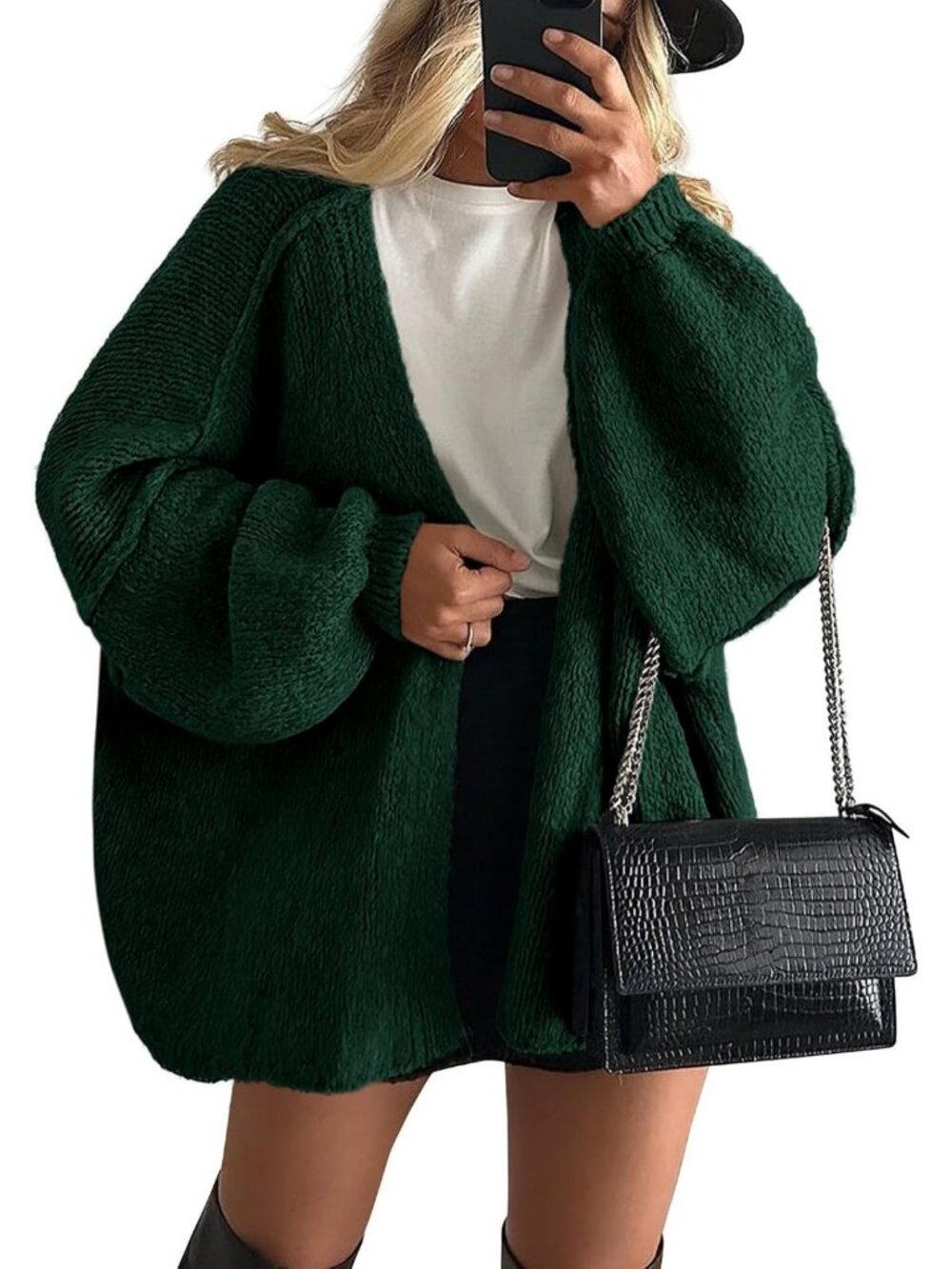 Cozy Open Front Oversized Cardigan Sweater for Women - Perfect Layering Piece